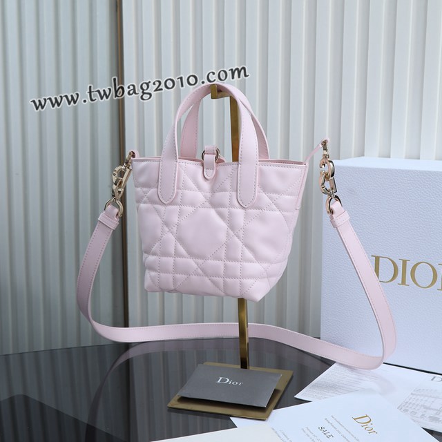 Dior专柜2025新款原厂皮手提包迪奥高仿原单粉色迷你toujours竖版手袋 djfk1841